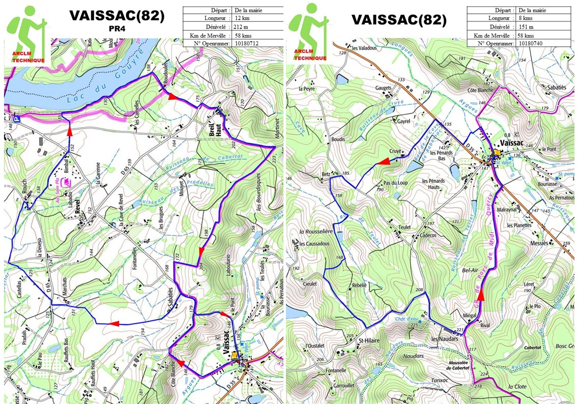 Randonnée à la journée avec un repas à la voiture à Vaïssac (82)